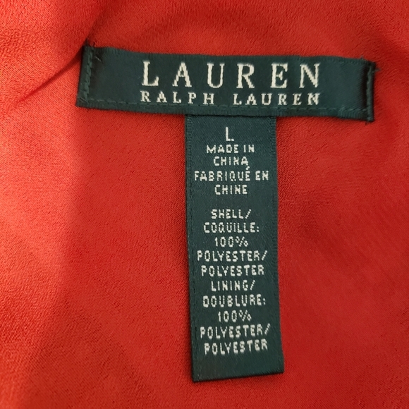 Lauren Ralph Lauren Red Ruffle Skirt Size Large - Picture 8 of 9